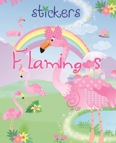 Flamingos Stickers - Flamingós matricás könyv